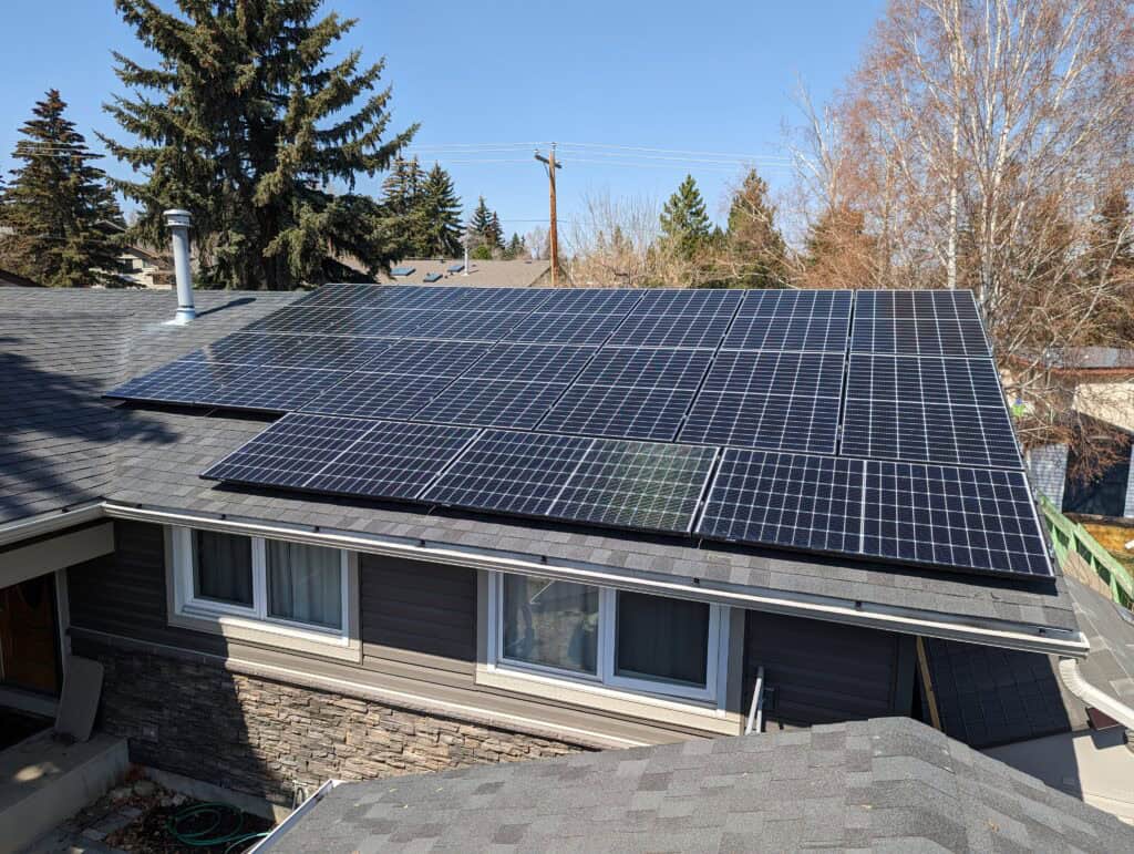 solar installation in Parkland, Calgary finished
