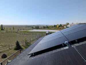 solar panel installation on a roof in Foothills MD