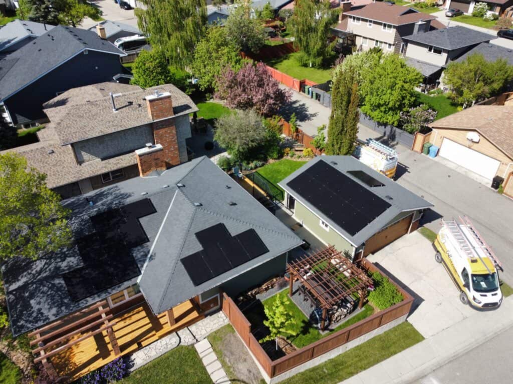 What Is a Solar PV System and How It Works 1 11 kW solar installation in Sundance SW Calgary with company van