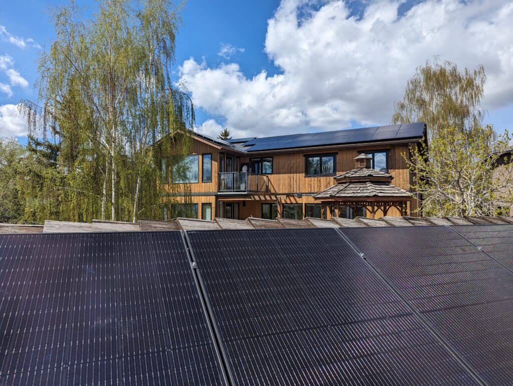 solar panel in dalhousie calgary close up