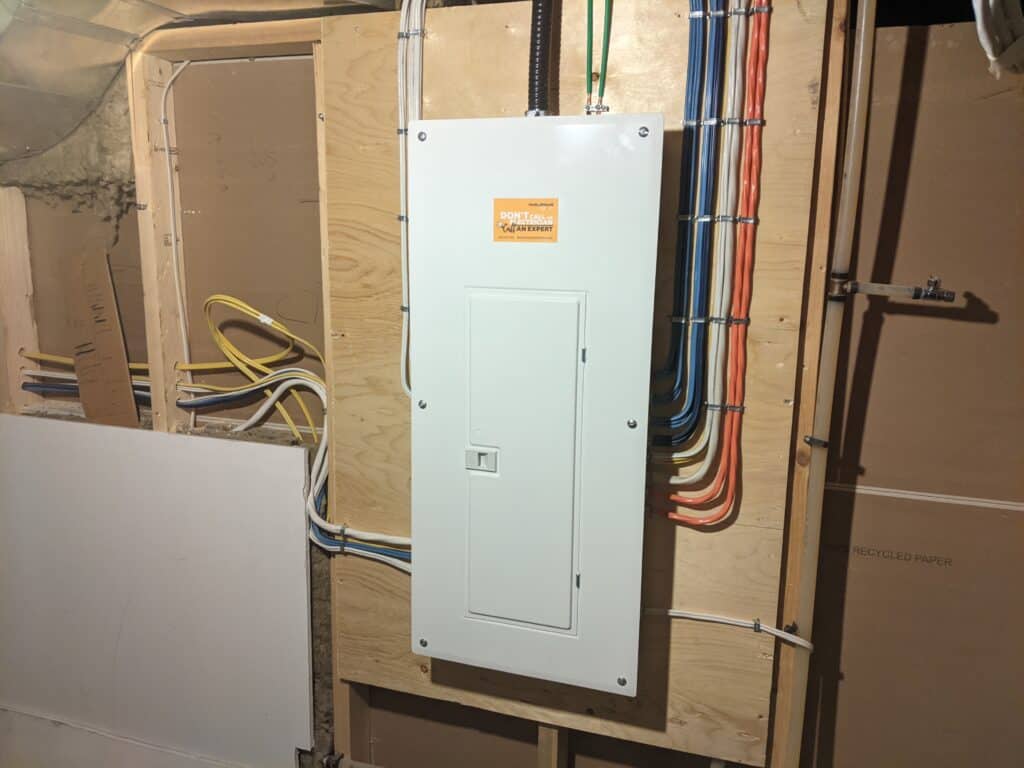200 amp electrical panel installation Calgary