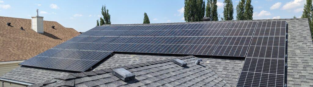 solar panels Okotoks on a roof