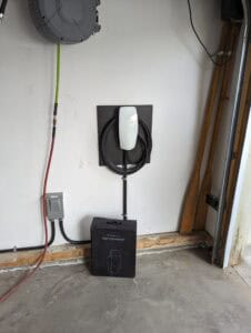 tesla charger on a wall