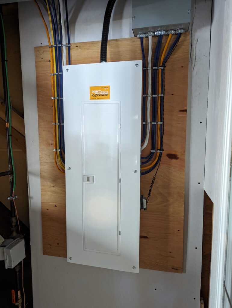 After picture of a 60 to 100 amp electrical panel upgrade in Bowness, Calgary