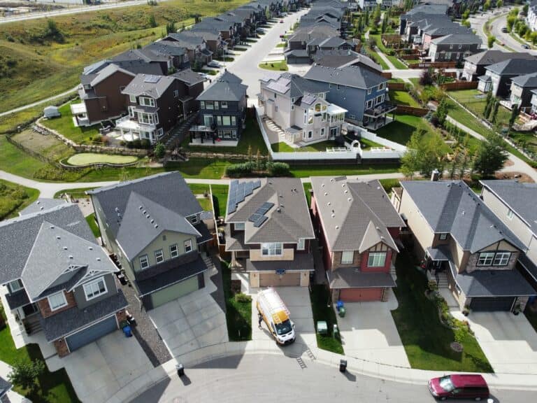 Solar panel installation underway on a Calgary residential roof