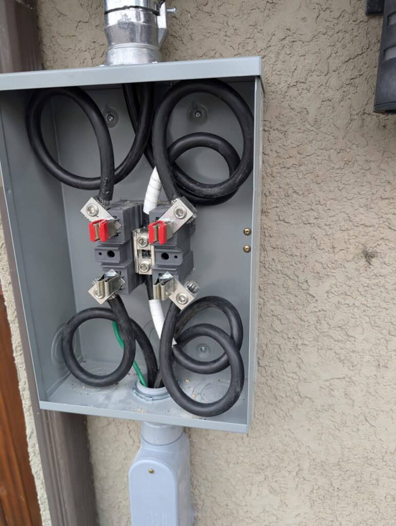 haysboro electrical meter on garage